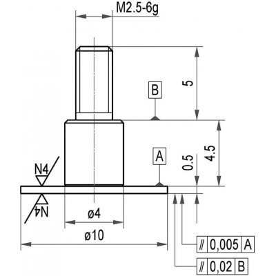 Měřicí snímač ocel talíř 10x0,5mm KÄFER - obrázek