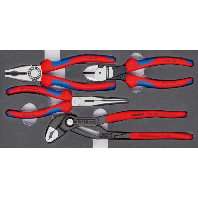 Modul s nářadím kleště Basic pěnová vložka, 4 ks KNIPEX