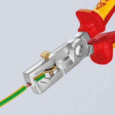 Odizolovací kabelové nůžky VDE s vícesložkovými rukojeťmi 180 mm 50 mm2 KNIPEX - obrázek