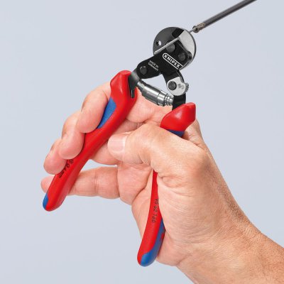 Nůžky na drátěná lana vícesložkové návleky 160mm KNIPEX - obrázek