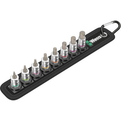 Sada šroubovákových hlavic 1/4", vnit. šestihran s přidrž. funkcí 2-8x28 mm, 8 ks Wera
