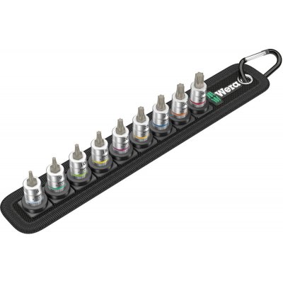 Sada šroubovákových hlavic s přidržovací funkcí 1/4", Torx, 9 ks Wera