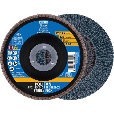 Lamelový brusný kotouč Z 40PSF rovný 115 mm K40 Pferd