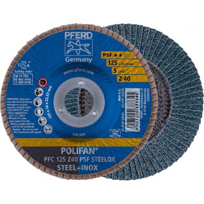 Lamelový brusný kotouč Z 40PSF rovný 125 mm K40 Pferd