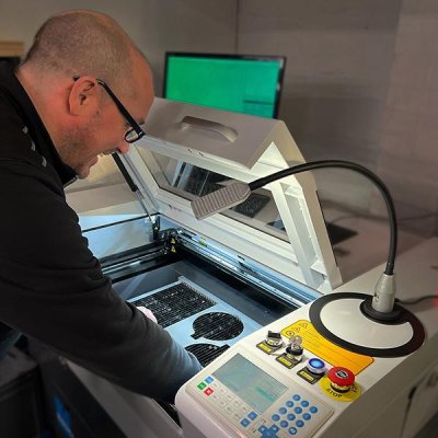 Pracovní lampa Glanzlicht, stmívač 90x30mm Bauer & Böcker - obrázek