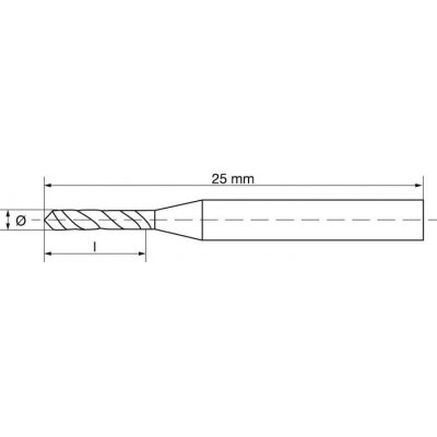 Miniaturní vrták DIN1899 HSS-Co5 tvar A 0,1mm FORMAT - obrázek