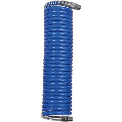 Spirálová hadice PA modrá, šroubový spoj + ochrana před zalomením AG R3/8", 12x9 mm, 7,5m RIEGLER