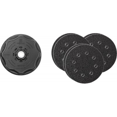 Sada brusných kotoučů, kulatých děrovaných, průměr 115 mm, Fein 7 ks StarlockPlus