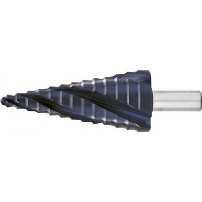 Stupňovitý vrták HSS TiAlN 4násobná spirálová drážka 4 - 20 mm EXACT