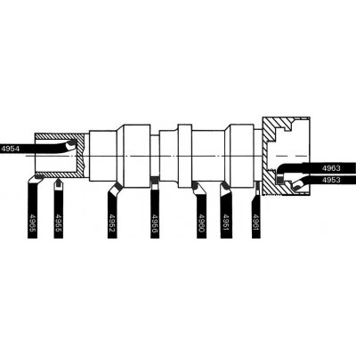 Rohový soustružnický nůž pravý podobný dle DIN4965 HSS-Co5 25 x 25 x 200 mm WILKE - obrázek