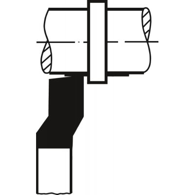 Odsazený stranový soustružnický nůž HSS-E DIN4960 levý čtyřhran20x20x160mm Wilke - obrázek