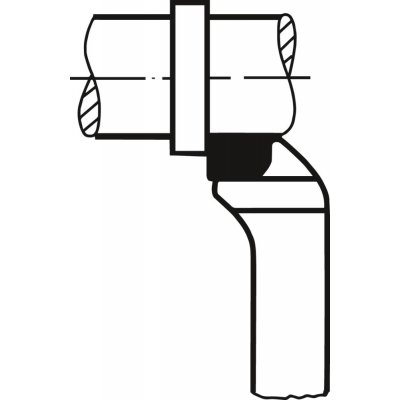 Odsazený čelní soustružnický nůž tvrdokov DIN4977 ISO5 pravý P25/P30 25x25x140mm Wilke - obrázek