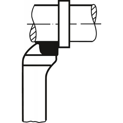 Odsazený čelní soustružnický nůž tvrdokov DIN4977 ISO5 levý P25/P30 16x16x110mm Wilke - obrázek