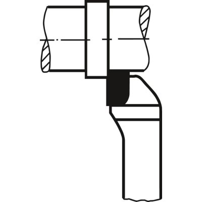Odsazený stranový soustružnický nůž tvrdokov DIN4980 pravý 10 x 10 x 90 mm P25/30 WILKE - obrázek