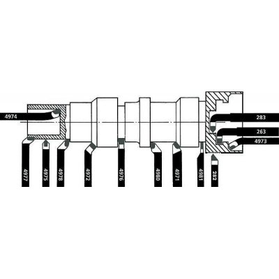 Odsazený stranový soustružnický nůž tvrdokov DIN4980 pravý 25 x 25 x 140 mm P25/30 WILKE - obrázek