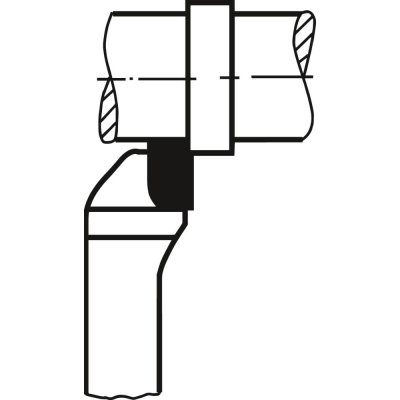 Odsazený stranový soustružnický nůž tvrdokov DIN4980 levý 16 x 16 x 110 mm P25/30 WILKE - obrázek
