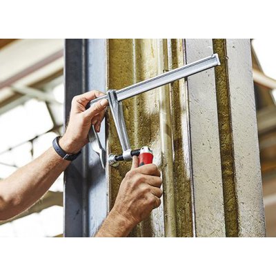 Celoocelová šroubová svěrka s 2-složkovou rukojetí 500x120 mm sklápěcí rukojeť Bessey - obrázek