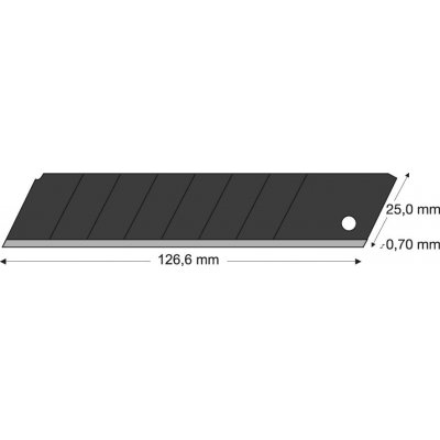 Odlamovací čepel černá 25 mm, balení 10 ks LUTZ BLADES