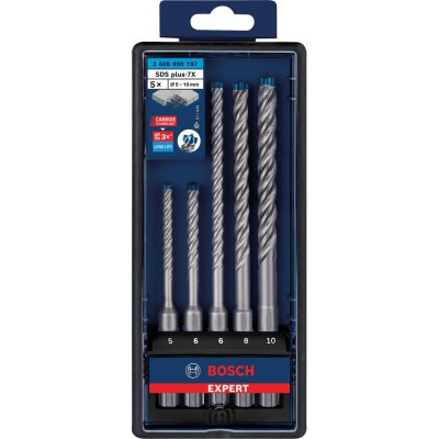 Sada příklepových vrtáků EXPERT 5/6/6/8/10 mm 5 ks SDS plus-7X Bosch - obrázek