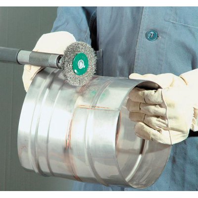 Nástrojový kruhový kartáč se stopkou, ušlechtilá ocel, vlnitý 70x0,2 mm Lessmann - obrázek