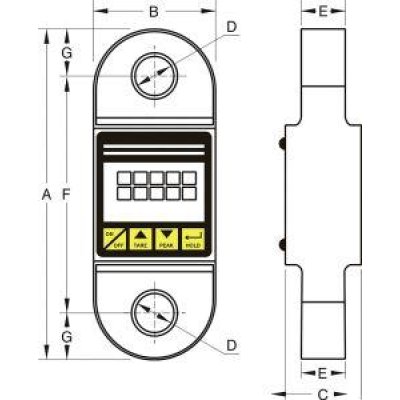 Přístroj pro měření tahové síly - dynamometr DSD04-25TX/RX - obrázek
