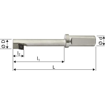Zpětný záhlubník 180° s vnitřním chlazením D33 Z1 pro CCMT 09T304 FORMAT - obrázek