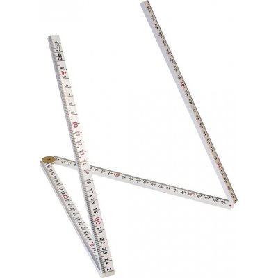 Skládací metr plastový 1 m x 13 mm bílý 4 články Hultafors - obrázek