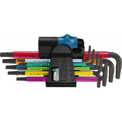 Sada inbusových klíčů pro TORX® 9 ks Multicolor HF Wera