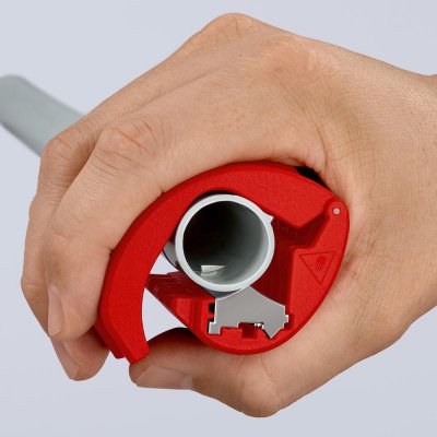 Rezac plastových trubek na trubky 20-50mm a vodovodní pruchodky KNIPEX - obrázek