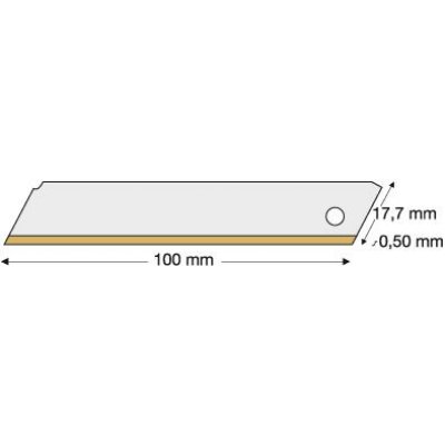 Čepel nože TIN 18 mm balení 10 ks LUTZ BLADES - obrázek