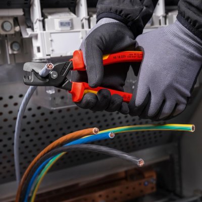 Kabelové nůžky VDE vícesložkové návleky 225 mm, štíhlý tvar hlavy KNIPEX - obrázek