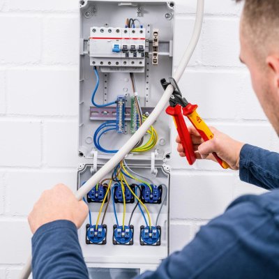Kabelové nůžky VDE vícesložkové návleky 225 mm, štíhlý tvar hlavy KNIPEX - obrázek