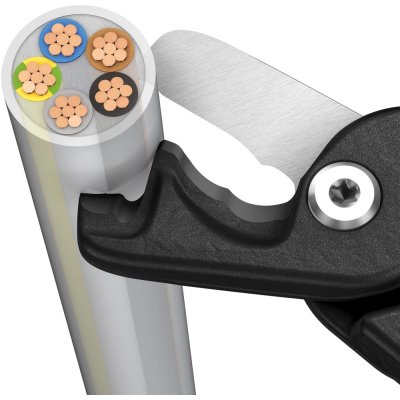 Kabelové nůžky VDE vícesložkové návleky 225 mm, štíhlý tvar hlavy KNIPEX - obrázek
