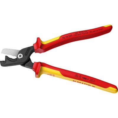 Kabelové nůžky VDE vícesložkové návleky 225 mm, štíhlý tvar hlavy KNIPEX - obrázek