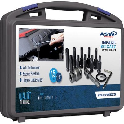 Sada silových bitů 7/16" 18 ks Torx ASW