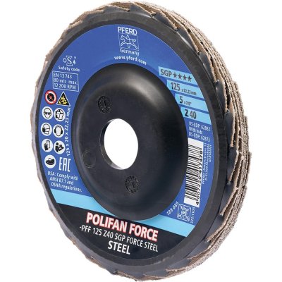Lamelový brusný kotouč FORCE SGP STEEL 125 mm Z 40 Pferd - obrázek