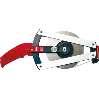 Rámové měřicí pásmo ocelové, bílý lak 50 m x 13 mm Začátek pásma A Flextop Ergoline BMI - obrázek