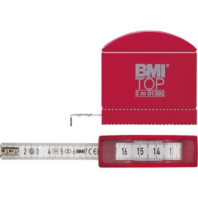Kapesní svinovací metr s průzorem 3mx13mm bílý BMI