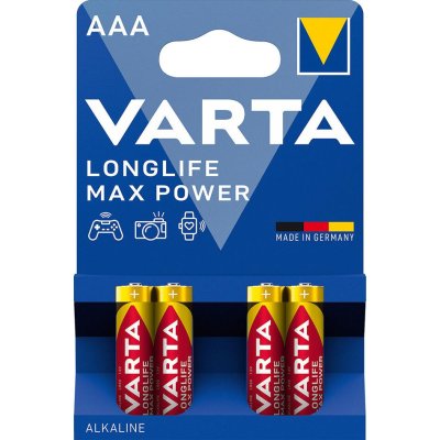 Baterie LONGLIFE Max Power AAA 4 ks v blistru VARTA