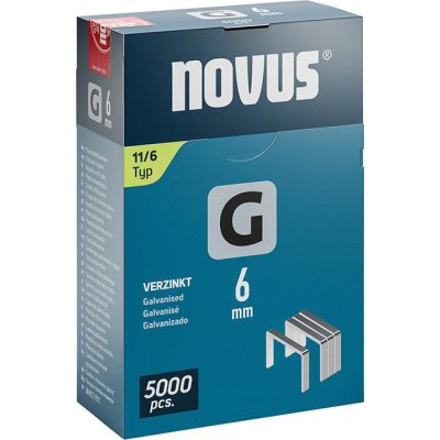 Sponka z plochého drátu G Typ 11/6 mm ST sklopné FS Novus VE a 5000 ks