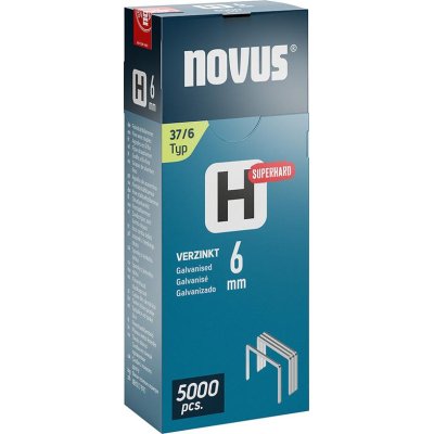 Svorka z jemného drátu H Typ 37/6 mm zn Novus Bal.j. po 5000 ks