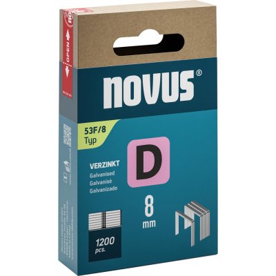 Svorka z plochého drátu D Typ 53F/8 mm zn Novus Bal.j. po 1200 ks