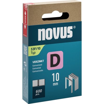 Svorka z plochého drátu D Typ 53F/10 mm zn Novus Bal.j. po 600 ks