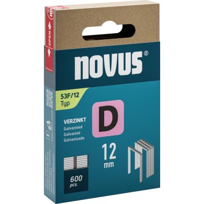 Svorka z plochého drátu D Typ 53F/12 mm zn Novus Bal.j. po 600 ks
