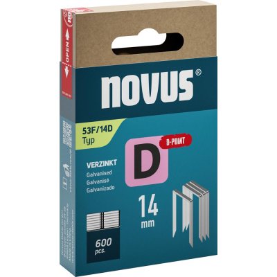 Svorka z plochého drátu D Typ 53F/14 mm zn Novus Bal.j. po 600 ks