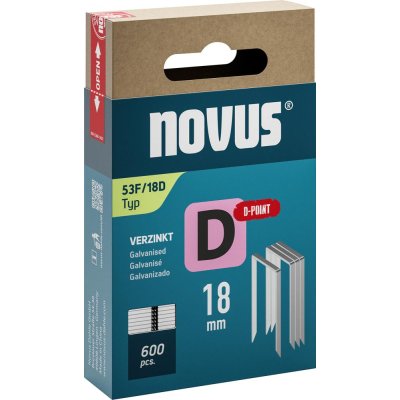 Svorka z plochého drátu D Typ 53F/18 mm zn Novus Bal.j. po 600 ks
