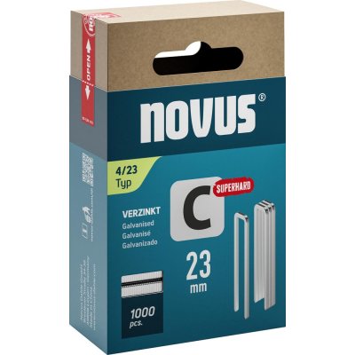 Svorka s úzkým hřbetem C Typ 4/23 mm Novus Bal.j. po 1000 ks