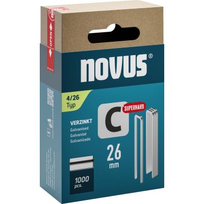 Svorka s úzkým hřbetem C Typ 4/26 mm ST Novus Bal.j. po 1000 ks