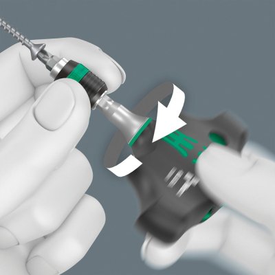 Příčná rukojeť s ráčnou 1/4" Úchyt bitů Wera - obrázek