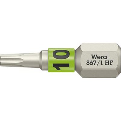 Bit extra tvrdý 1/4" DIN 3126 C6,3 T10x25mm přídržná funkce Wera